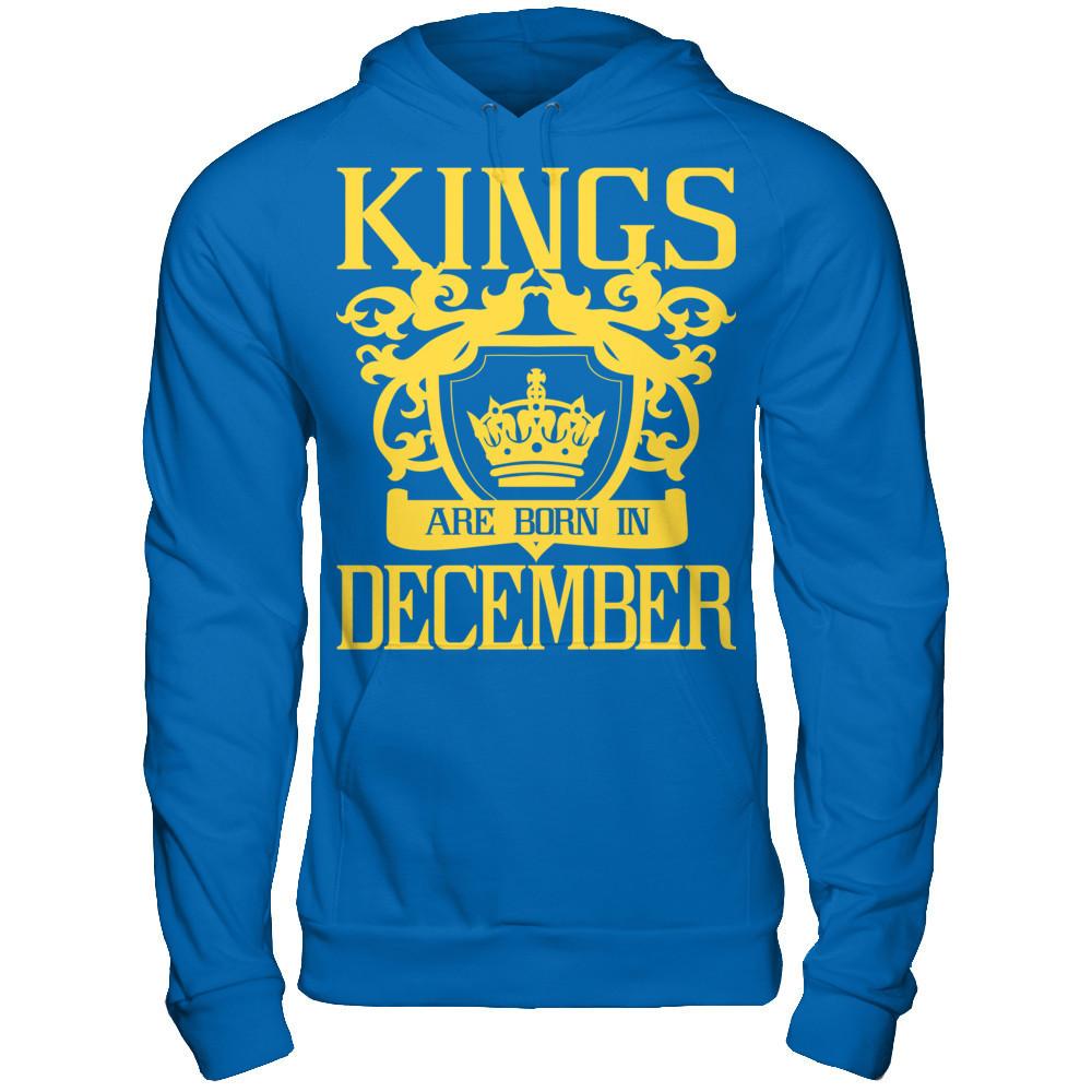 Kings Are Born In December T-shirt Gildan - Pullover Hoodie Royal