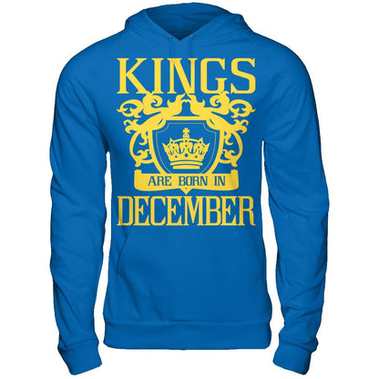 Kings Are Born In December T-shirt Gildan - Pullover Hoodie Royal