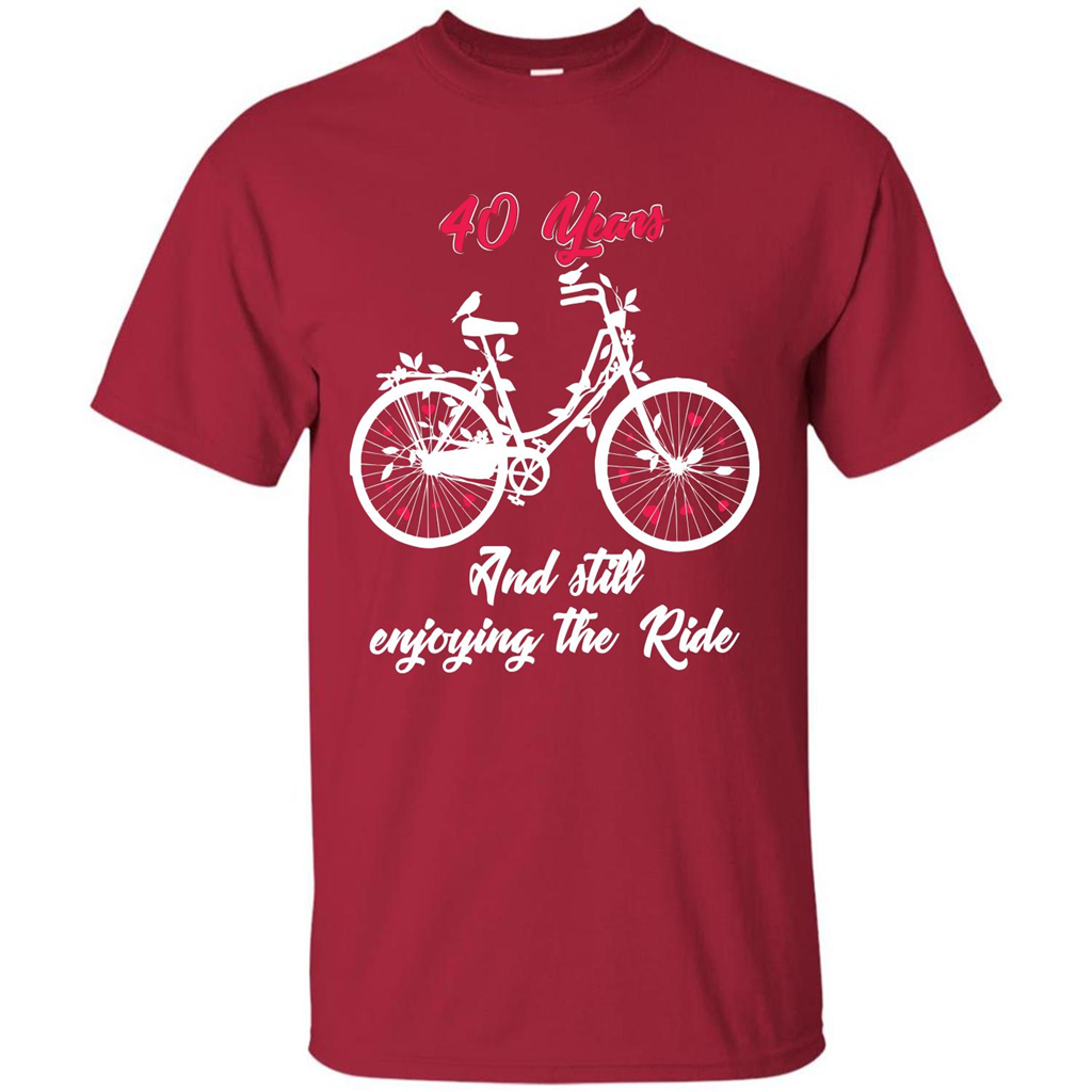 Anniversary T-shirt 40 Years And Still Enjoying The Ride Cardinal