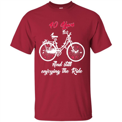 Anniversary T-shirt 40 Years And Still Enjoying The Ride Cardinal