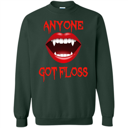 Anyone Got Floss Halloween Vampire T Shirt Scary Dental Fun
