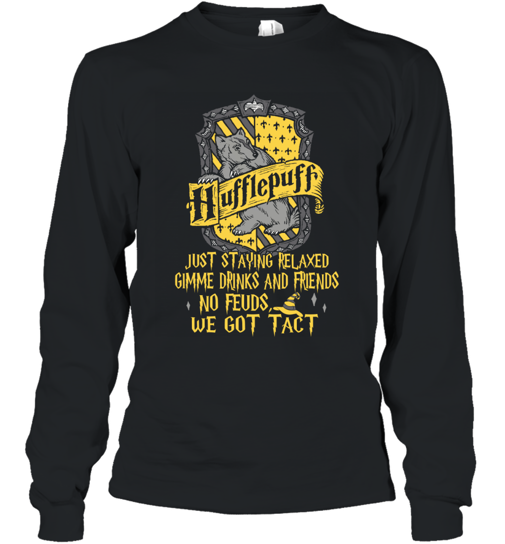 Harry Potter Quotes Hufflepuff Long Sleeve T-Shirt Long Sleeve T-Shirt Black