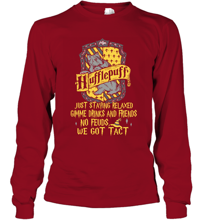 Harry Potter Quotes Hufflepuff Long Sleeve T-Shirt Long Sleeve T-Shirt Cardinal Red