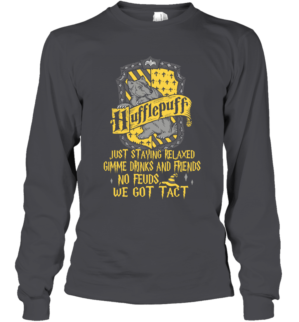 Harry Potter Quotes Hufflepuff Long Sleeve T-Shirt Long Sleeve T-Shirt Dark Heather
