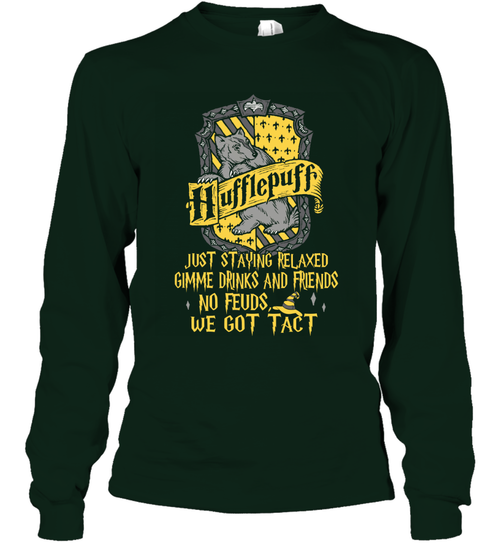 Harry Potter Quotes Hufflepuff Long Sleeve T-Shirt Long Sleeve T-Shirt Forest Green