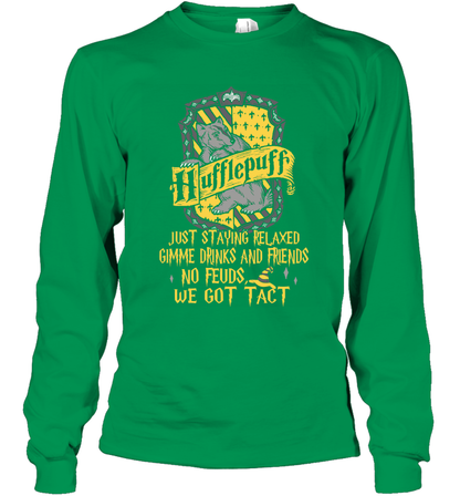 Harry Potter Quotes Hufflepuff Long Sleeve T-Shirt Long Sleeve T-Shirt Irish Green