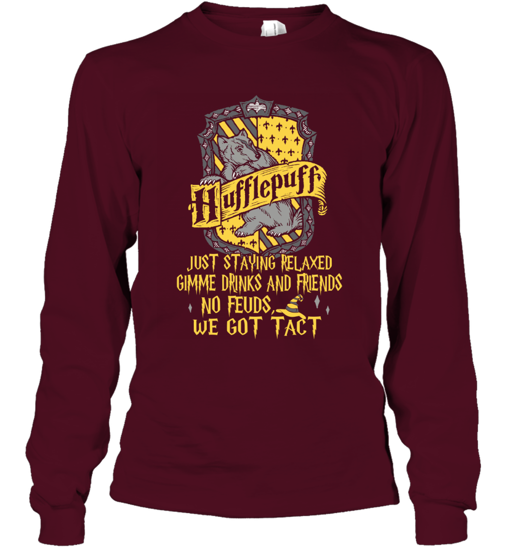 Harry Potter Quotes Hufflepuff Long Sleeve T-Shirt Long Sleeve T-Shirt Maroon