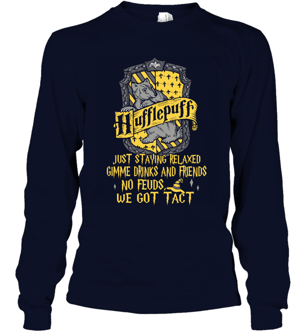Harry Potter Quotes Hufflepuff Long Sleeve T-Shirt Long Sleeve T-Shirt Navy