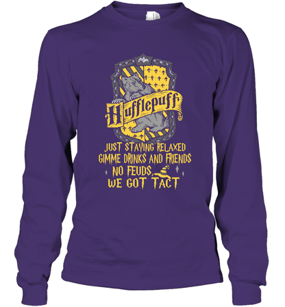 Harry Potter Quotes Hufflepuff Long Sleeve T-Shirt Long Sleeve T-Shirt Purple