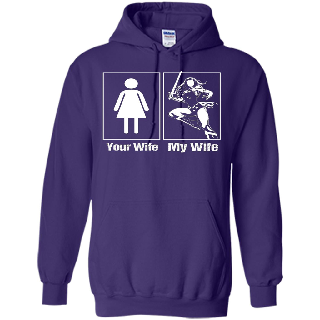 My Wife Is Super Woman T-shirt Mens Your Wife My Wife Purple