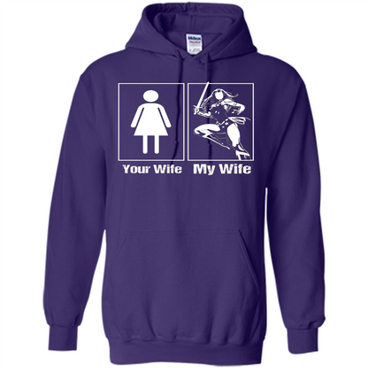My Wife Is Super Woman T-shirt Mens Your Wife My Wife Purple