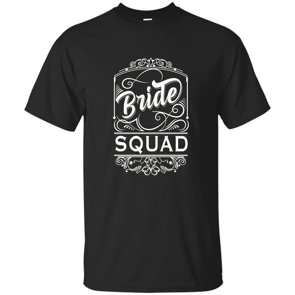 Bride Squad T-shirt Womens Bachelorette Party Bridesmaids Black