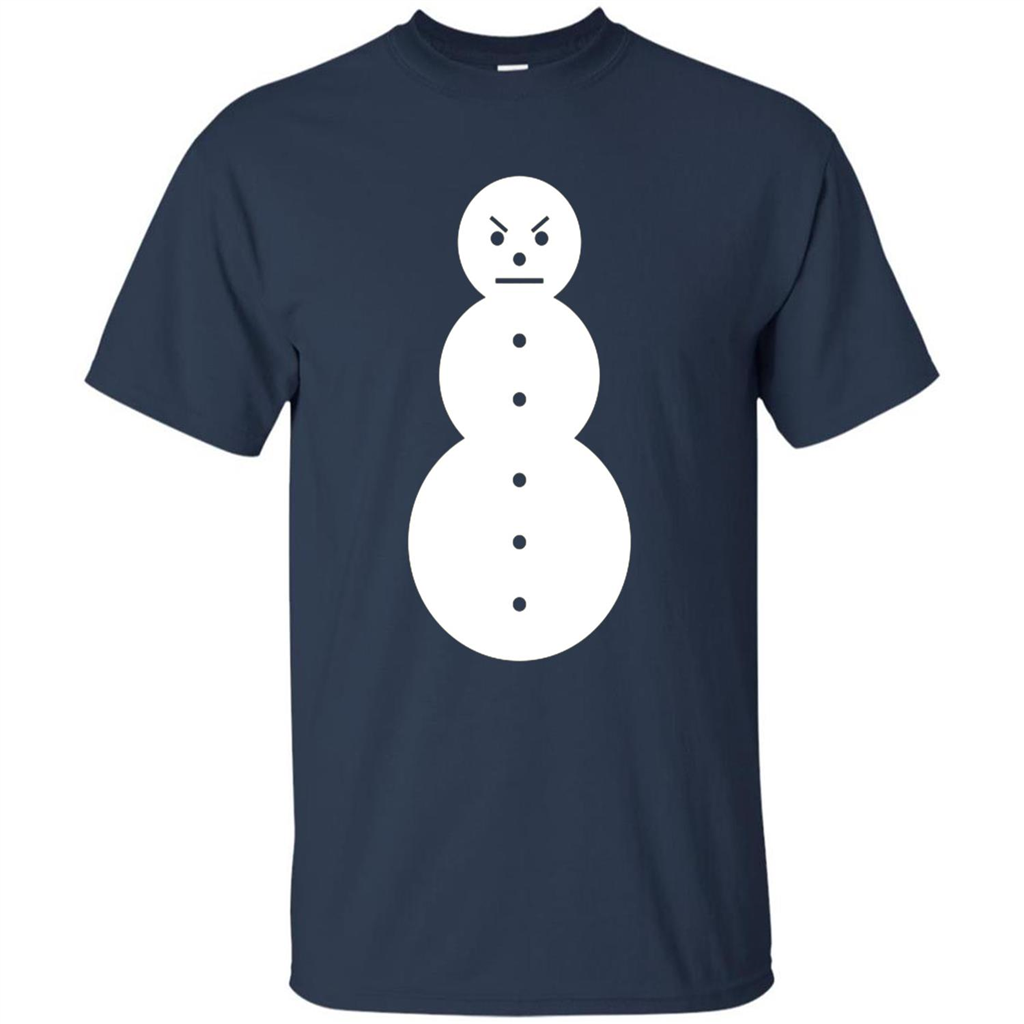 Christmas T-shirt Angry Snowman T Shirt Navy