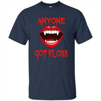 Anyone Got Floss Halloween Vampire T Shirt Scary Dental Fun