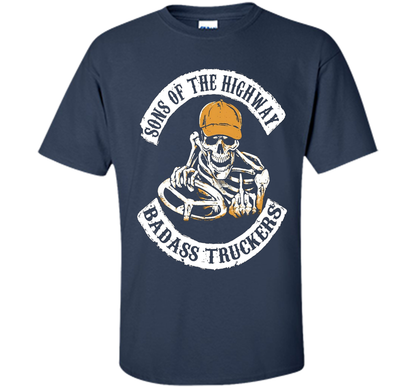 Truck Driver T-shirt Sons Of The Highway T-shirt Navy