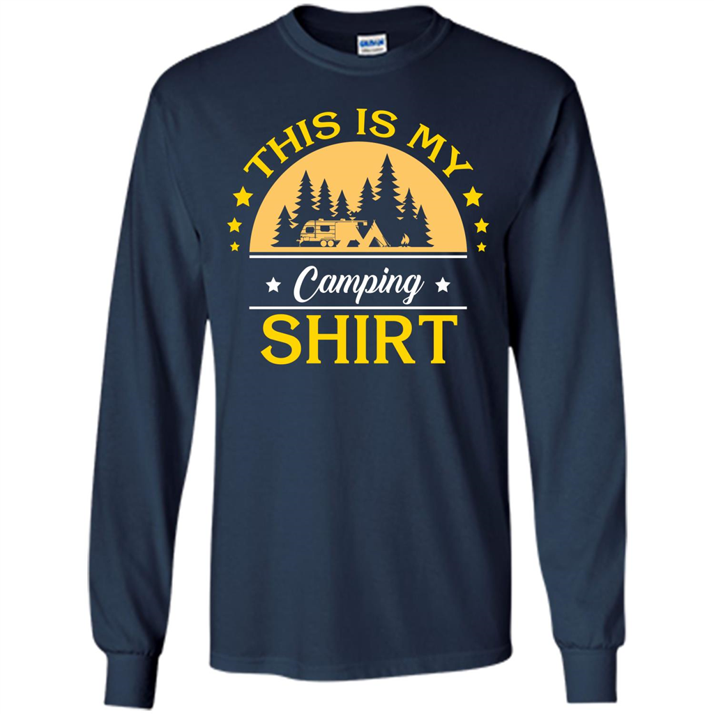 Camping T-shirt This Is My Camping Shirt T-shirt Navy