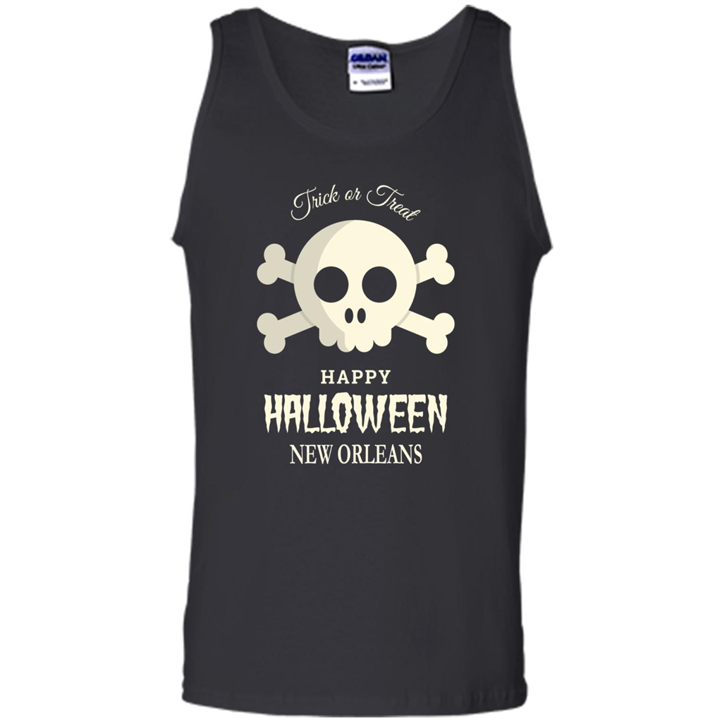 Halloween Trick or Treat Happy Halloween New Orleans T-shirt Black
