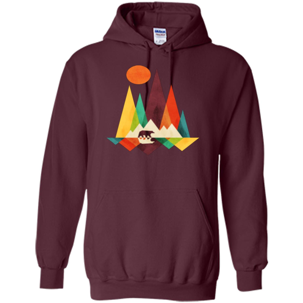 Mountain Bear T-shirt Maroon