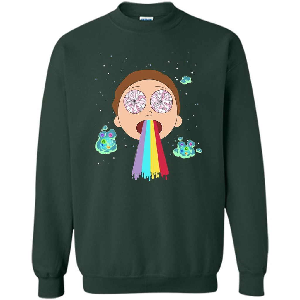 Cartoon Lovers T-shirt Space Morty Forest Green