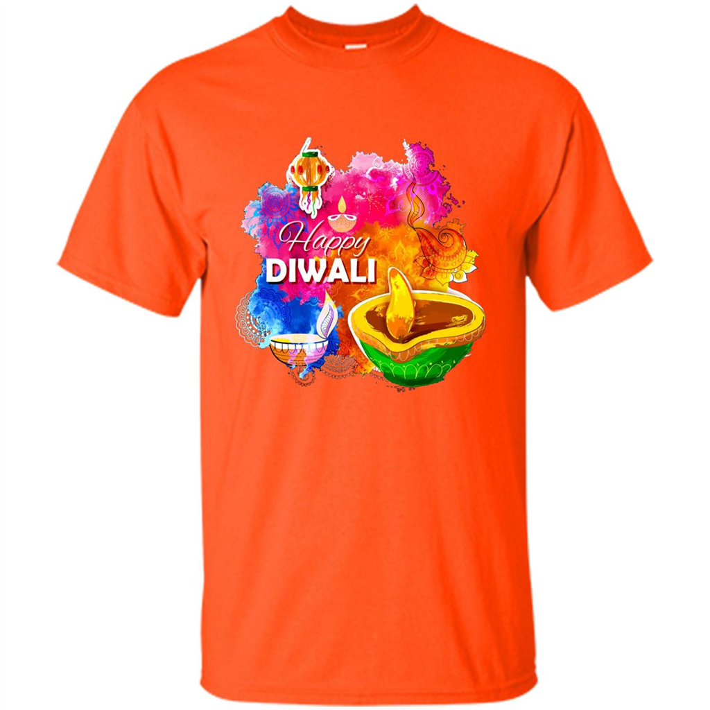 Happy Diwali Deepavali T-Shirt October 19th T-shirt Orange
