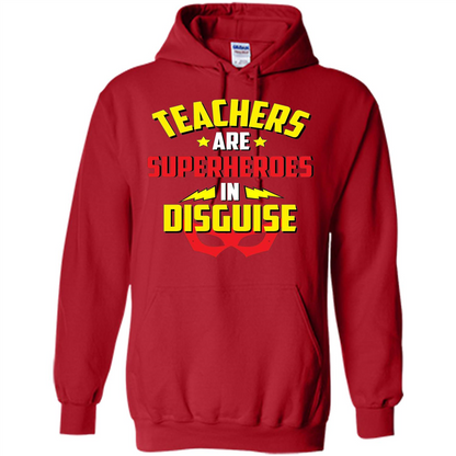 Funny Teacher Superpower Superhero In Disguise T-shirt Red