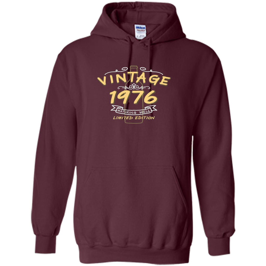Birthday Gift T-shirt Vintage 1976 Limited Edition T-shirt Maroon