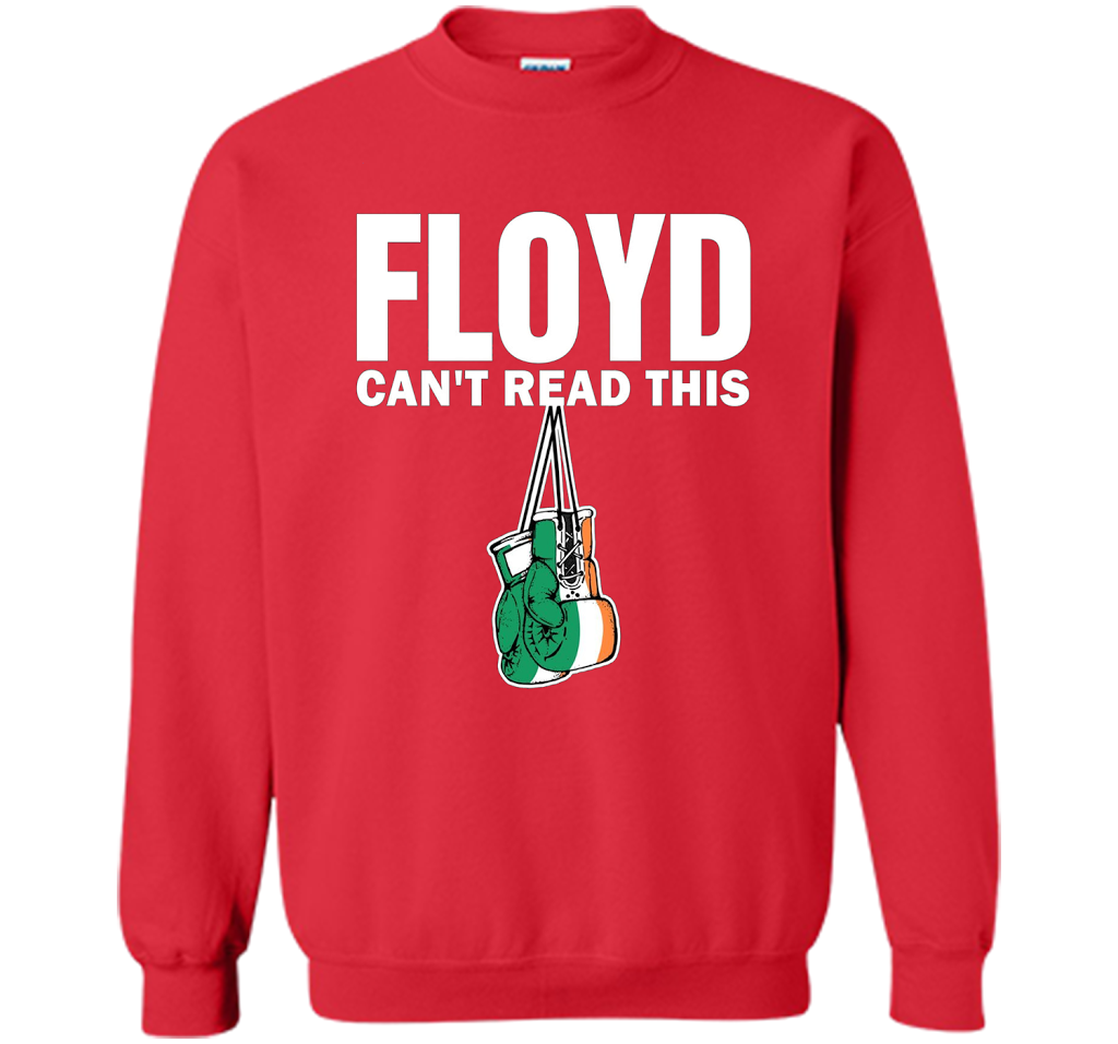 Boxing T-shirt Floyd Can't Read This T-shirt Red