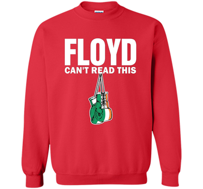 Boxing T-shirt Floyd Can't Read This T-shirt Red
