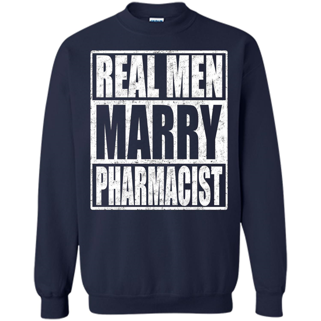 Real Men Marry Pharmacist T-shirt Pharmacist's Husband Navy