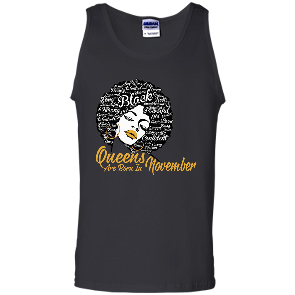 Queen Are Born In November T-shirt Black