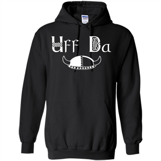 Uff Da Viking Hat Norwegian Scandinavian Saying T-shirt Black