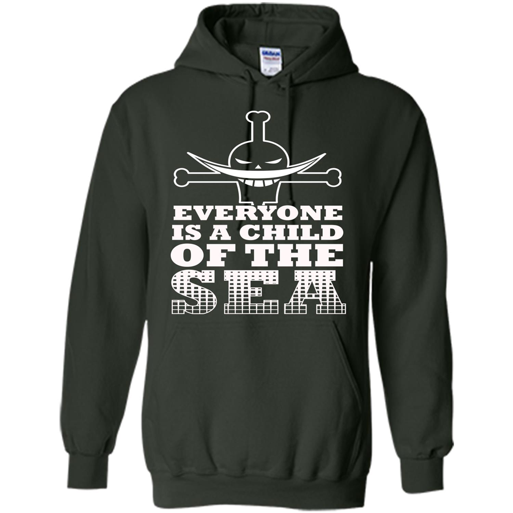 Sea. Everyone Is A Child Of The Sea T-shirt Forest Green