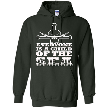 Sea. Everyone Is A Child Of The Sea T-shirt Forest Green