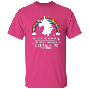 Third Grade T-shirt 3rd Grade Teachers Fabulous Unicorn T-shirt