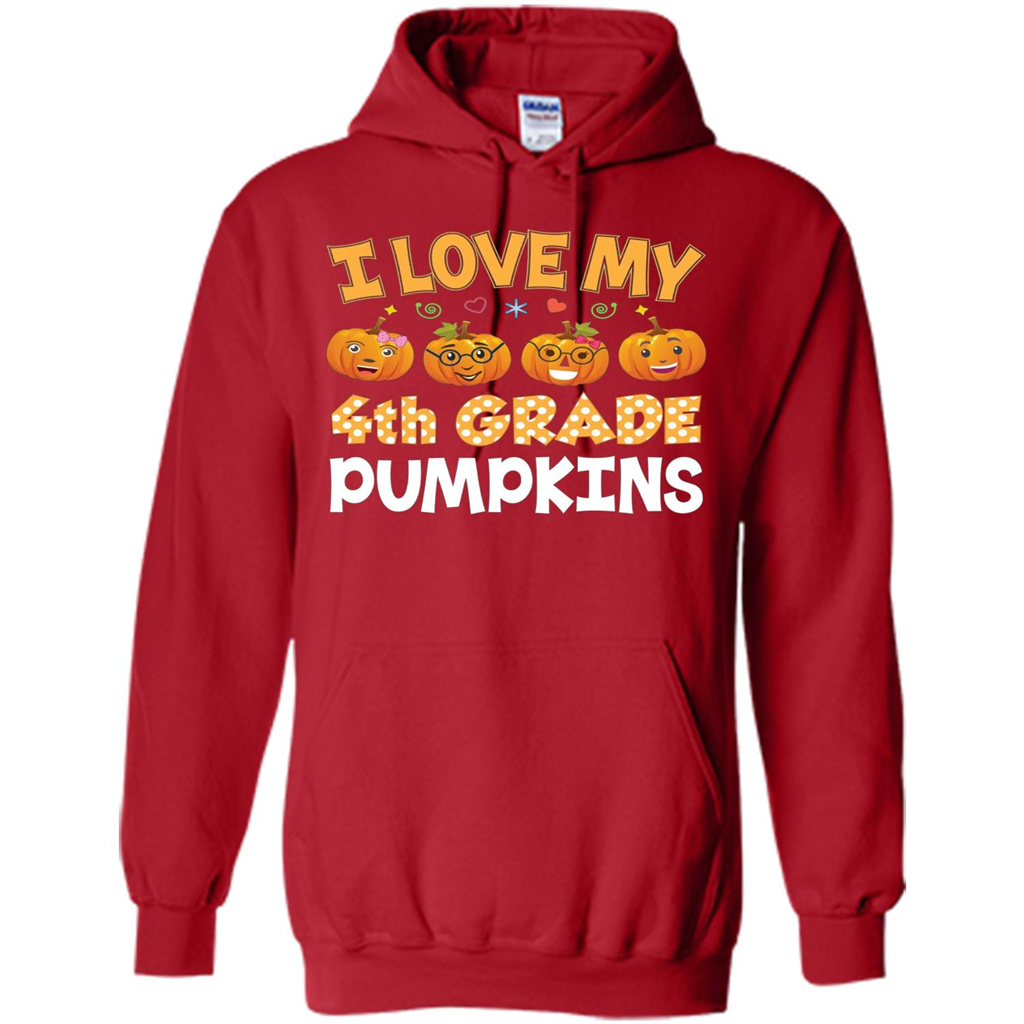 I Love my 4th Graders Pumpkins T-Shirt Fourth Grade Teacher Red
