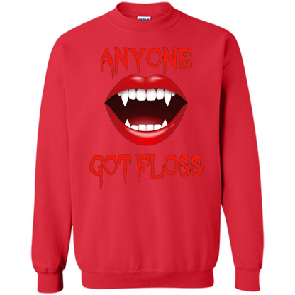 Anyone Got Floss Halloween Vampire T Shirt Scary Dental Fun