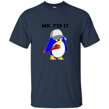 Mr. Fix it Penguin T-shirt Navy