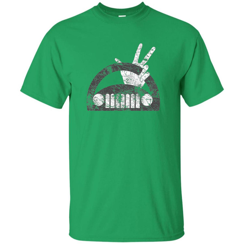 The Jeep Wave You Get It or You Don't Distressed T-Shirt Irish Green