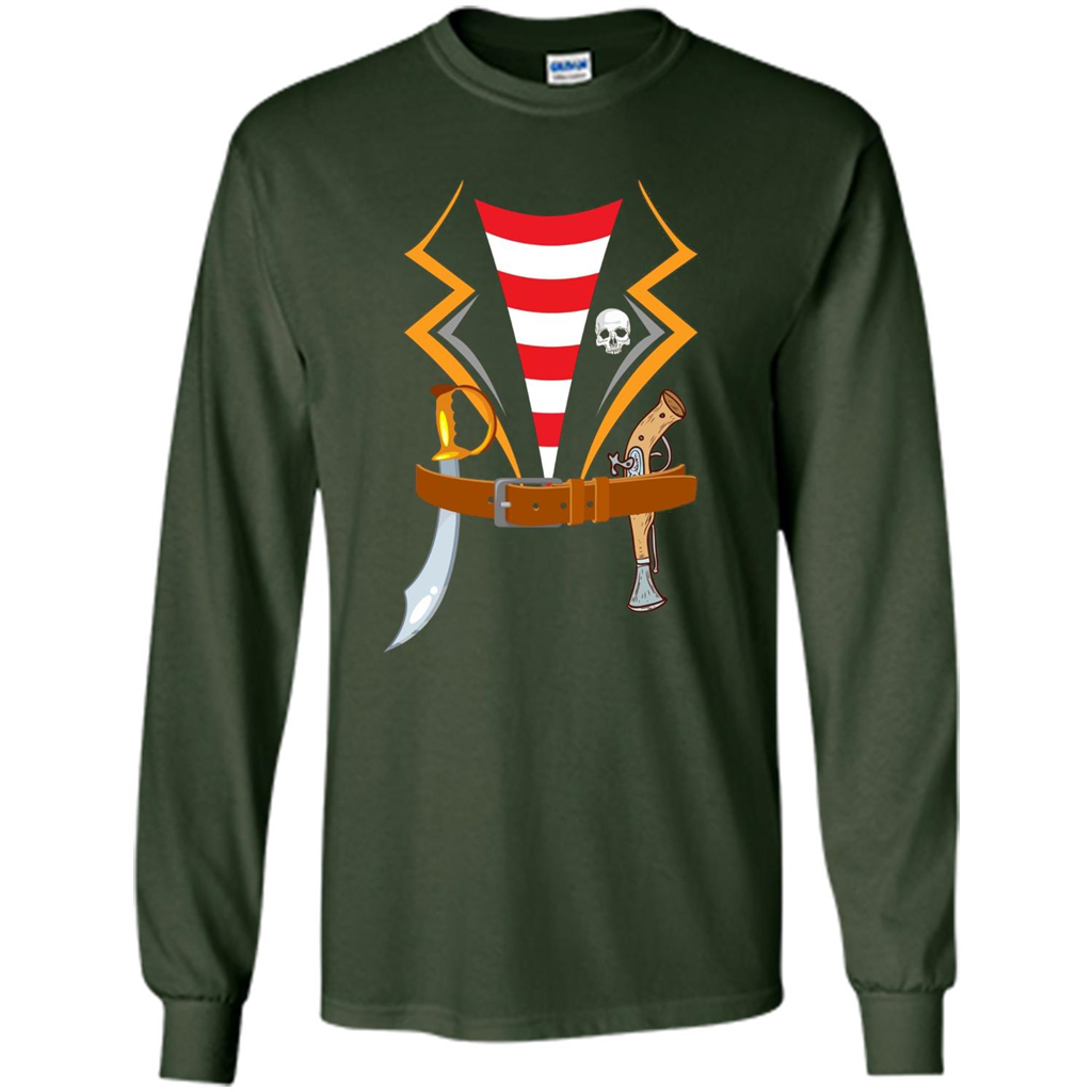 Pirate Costume T-shirt Halloween Gift T-shirt Forest Green