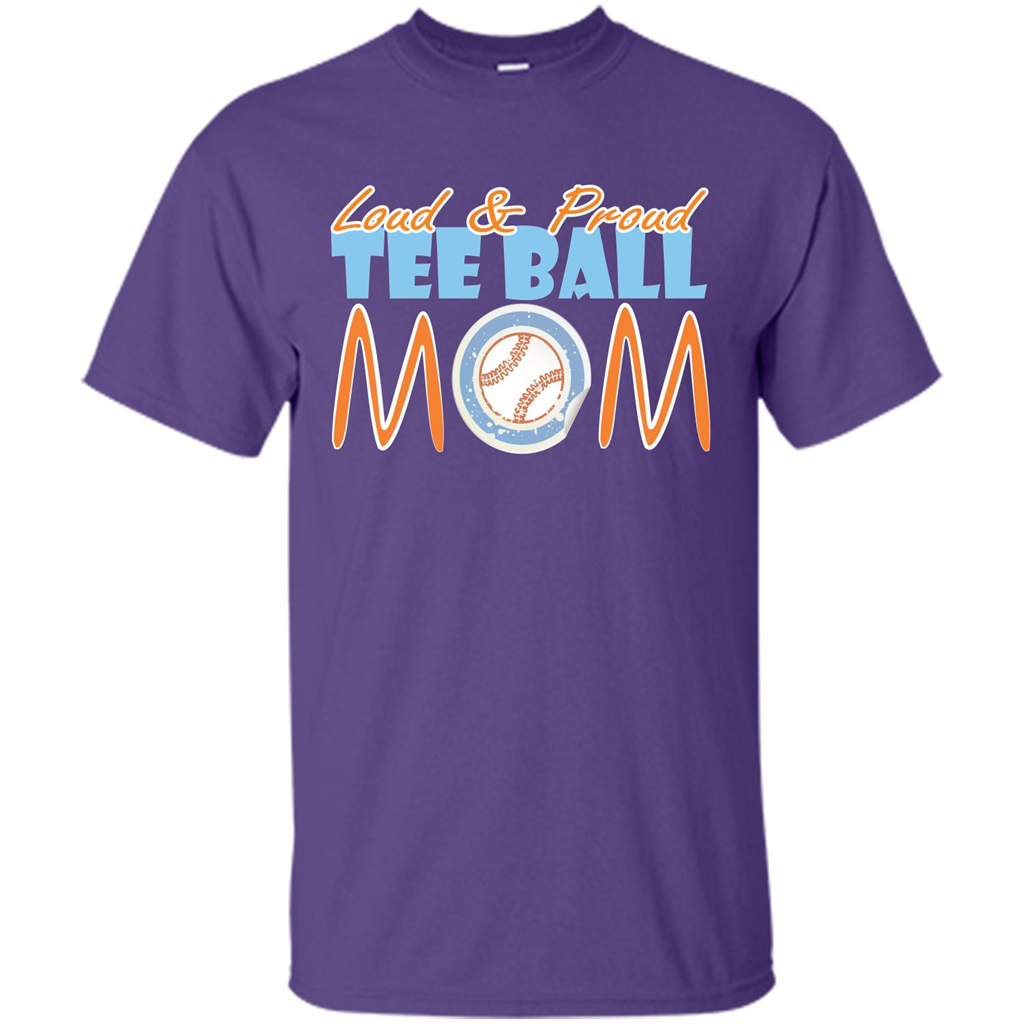 Softball Mommy T-shirt Loud And Proud Purple