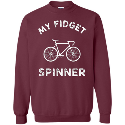 Funny Cool Cycling Mountain Biking T-shirt My Fidget Spinner Maroon
