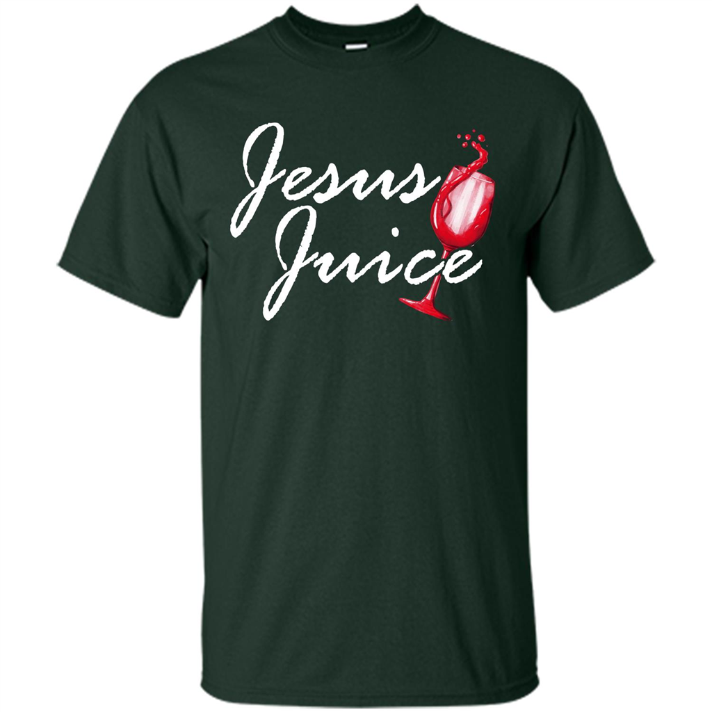 Wine T-shirt Jesus Juice Forest Green