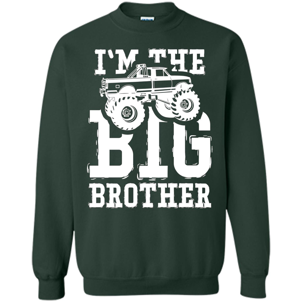 I'm The Big Brother Monster Truck T-shirt Forest Green