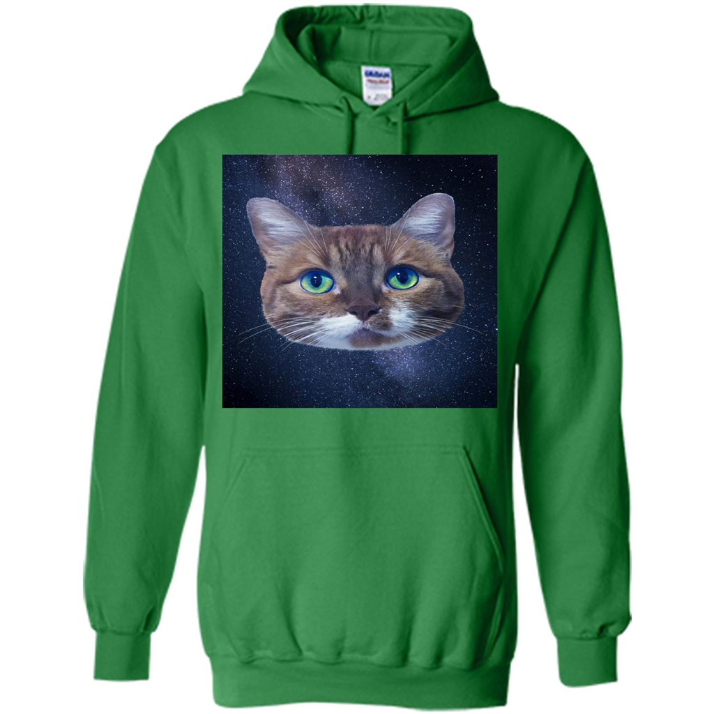 Galaxy Cat T-shirt Irish Green