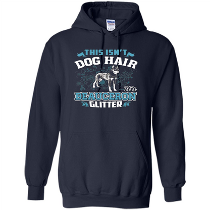 Beauceron Glitter T-shirt This Is Not Dog Hair Navy