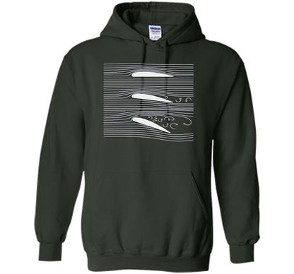 Airplane Wing T-shirt Aerospace Airfoil Stall Diagram Forest Green