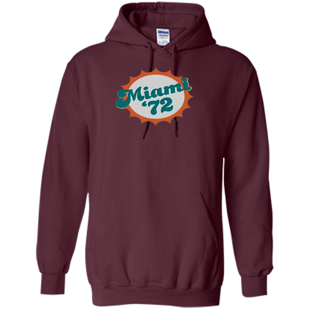 Miami 1972 Shirt Undefeated Sports Vintage T-shirt Maroon