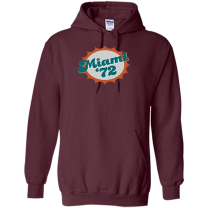 Miami 1972 Shirt Undefeated Sports Vintage T-shirt Maroon