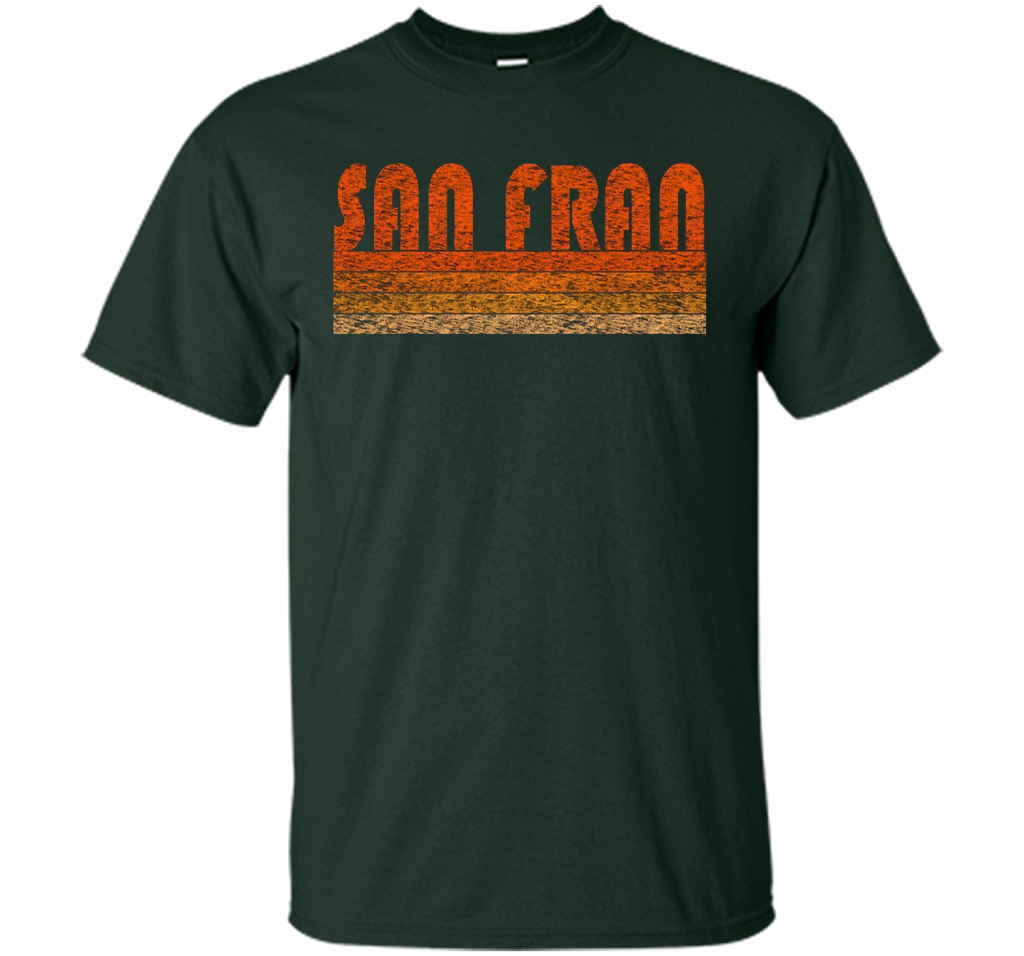 Vintage Retro San Francisco T-Shirt cool shirt Forest Green