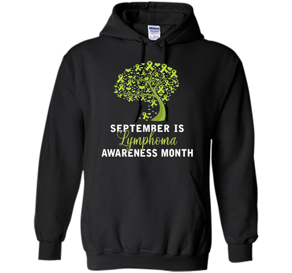 Lymphoma Cancer Awareness T-shirt September Is Lymphoma Awareness Month Black